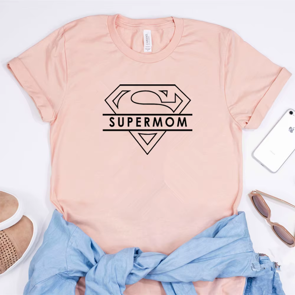 T-shirt drôle Super maman rétro