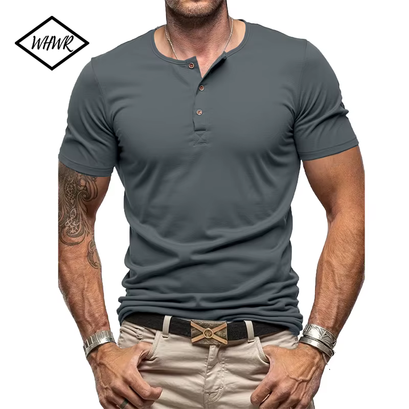 Henley – manches longues pour hommes