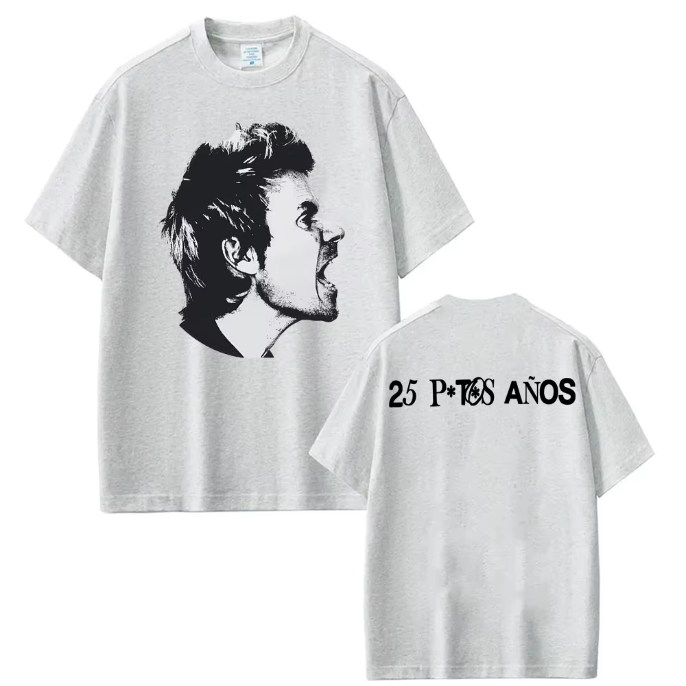 Dani Martín Concierto 25 ans Album T-shirts hommes femmes Vintage haute rue Hip Hop t-shirt 100% coton à manches courtes