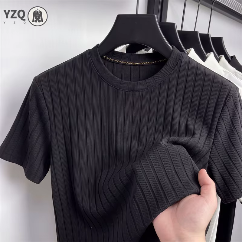 Polo côtelé basique pour homme à col