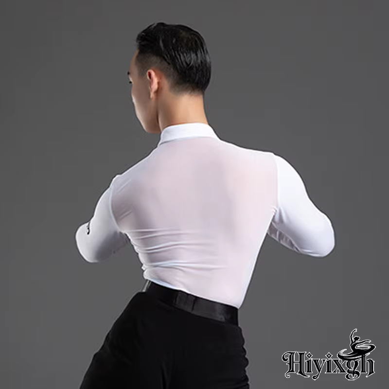 Nouveau T-shirt de danse latine à manches longues 2026 pour garçons