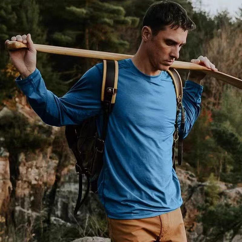 T-shirt de randonnée pour homme en laine mérinos