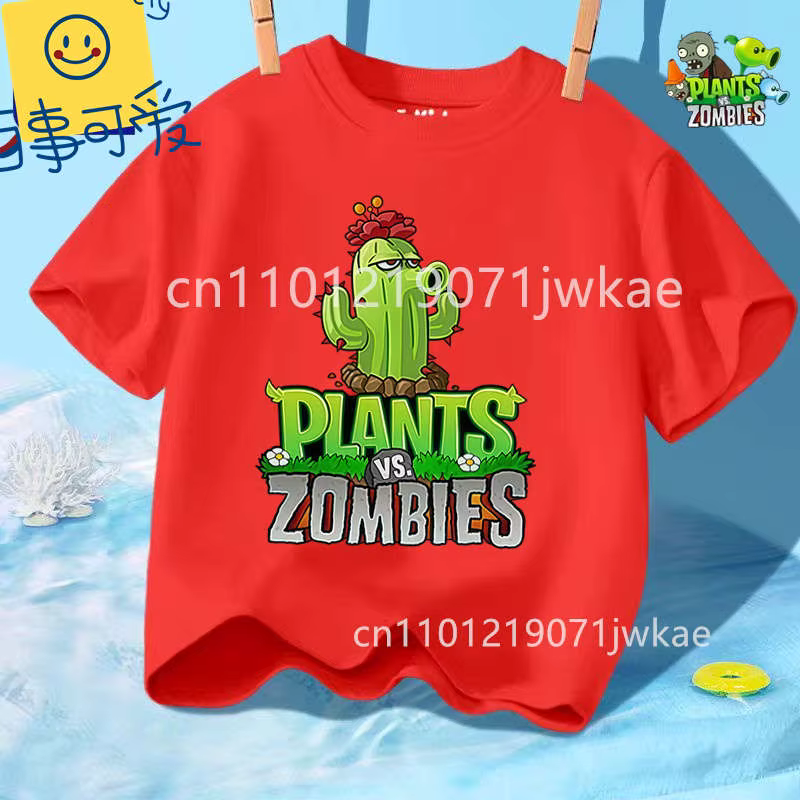 T-shirt d'été à col rond pour garçons et filles
