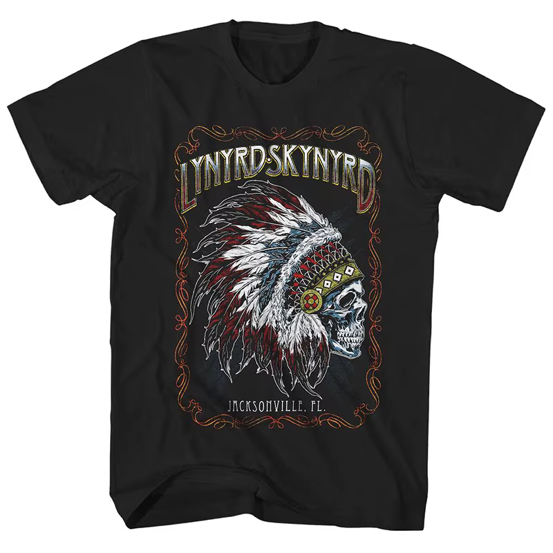 Groupe de rock sud-americain Lynyrd Skynyrd - T-shirt américain à manches courtes
