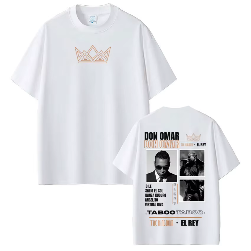 T-shirts imprimés album du rappeur Don Omar pour hommes et femmes