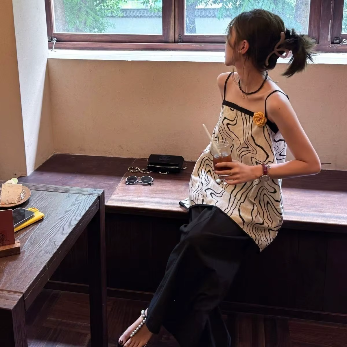 Débardeur Halter Femme Style Bohème Estival Amincissant