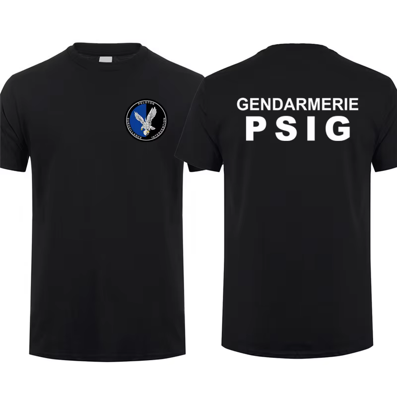 Gendarmerie française T-shirt manches courtes Gendarmerie PSIG T-shirt homme