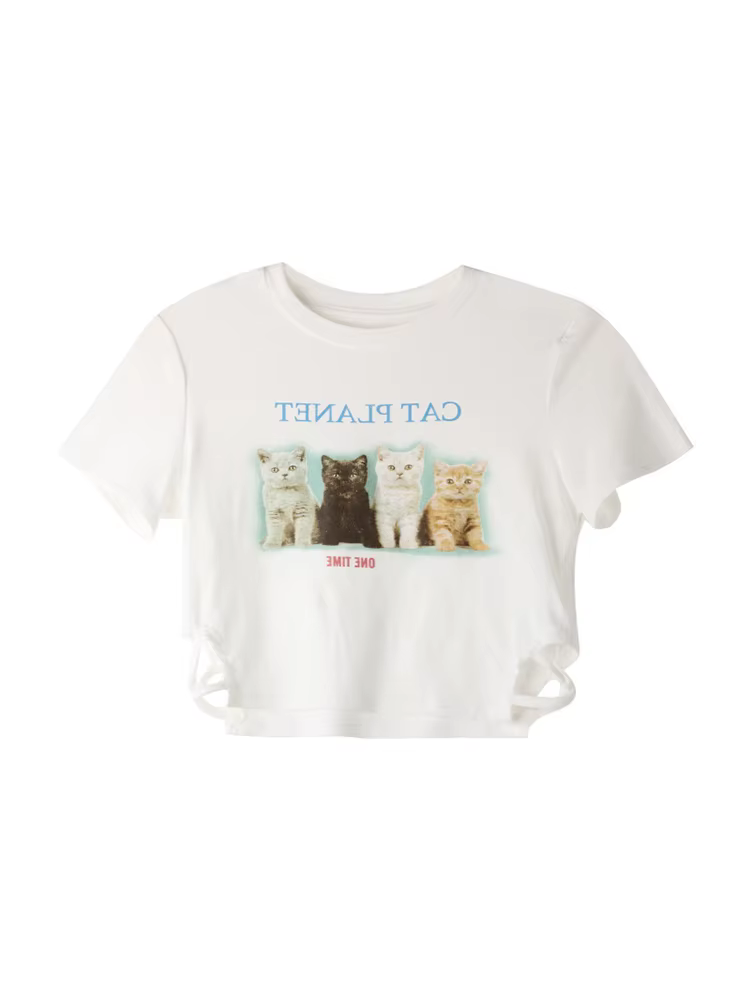 T-shirt manches courtes col ras du cou pour femmes, streetwear, décontracté, été