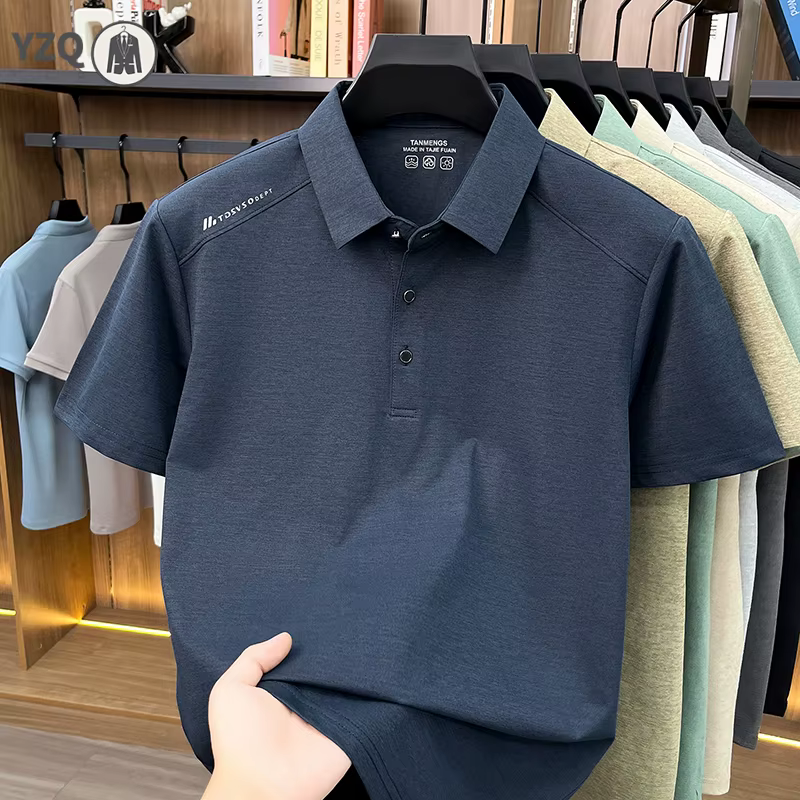Polo basique pour homme avec col et boutons