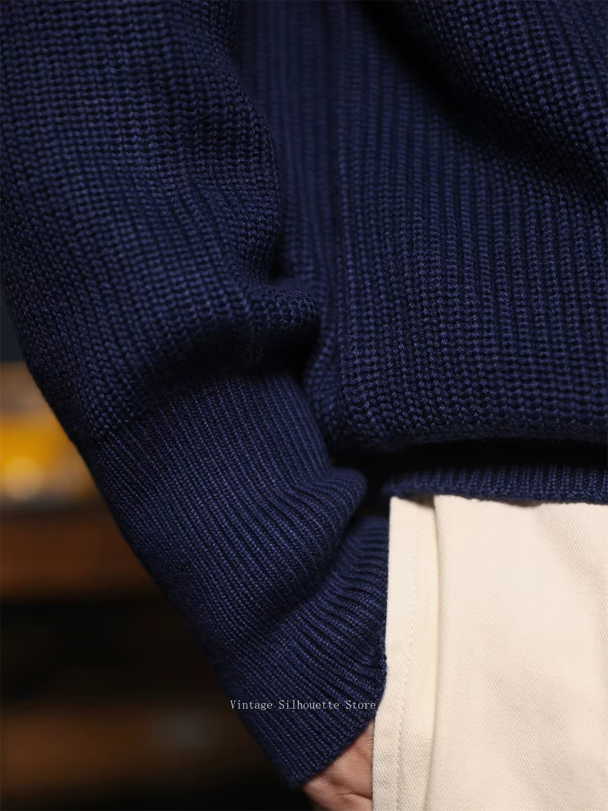 Pull classique à manches Raglan et col rond pour homme