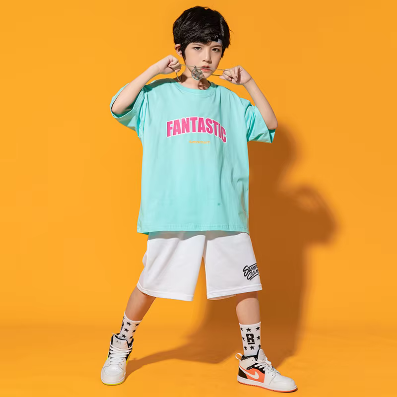 T-shirt et short de danse de rue pour garçons et filles