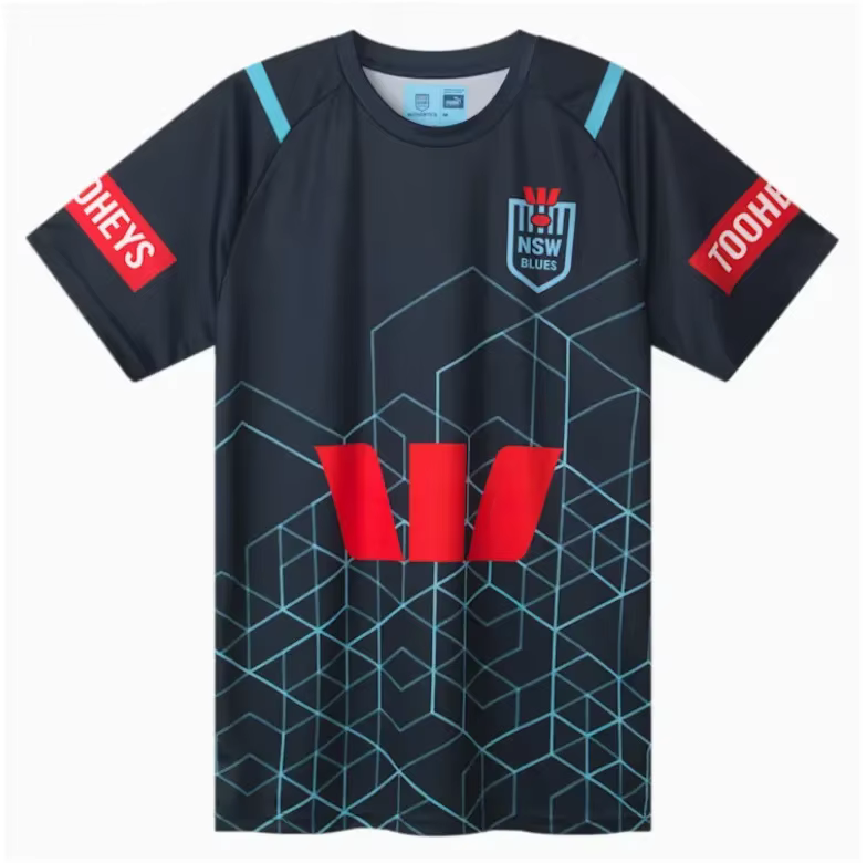 Nouveau maillot d'entraînement bleu australien, maillot de rugby bleu pour hommes, vêtements de sport décontractés respirants à séchage rapide 3dt