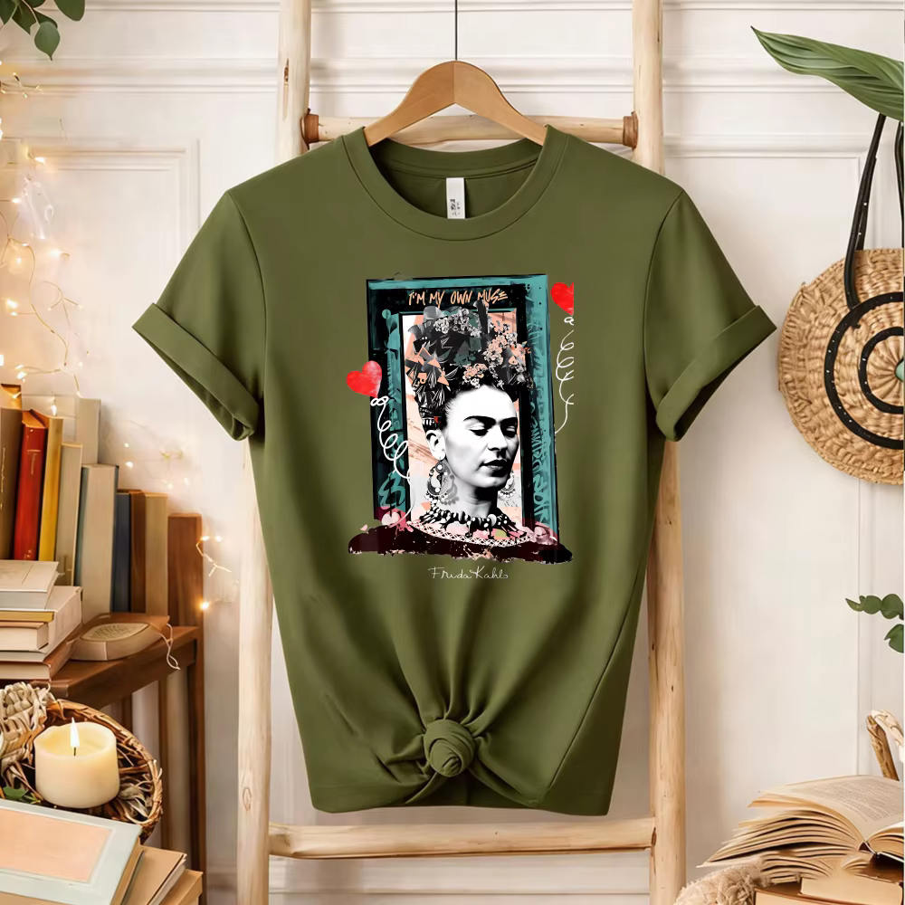 T-shirt Collage « Je suis ma propre muse » Frida Kahlo