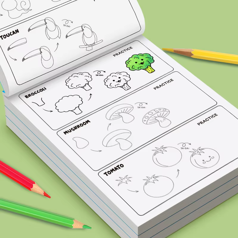 Livre de dessin facile à réaliser étape par étape pour enfants
