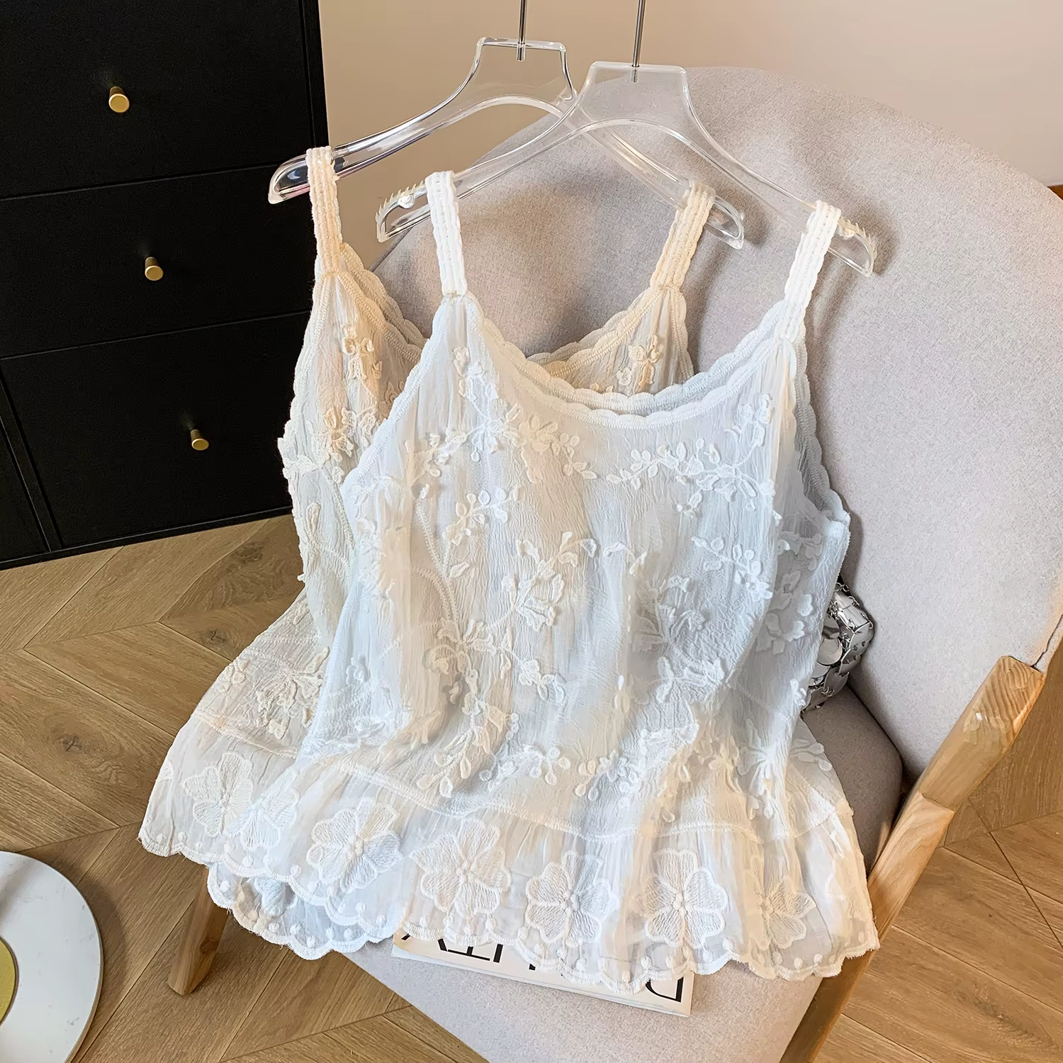 Débardeur en coton et lin pour femmes