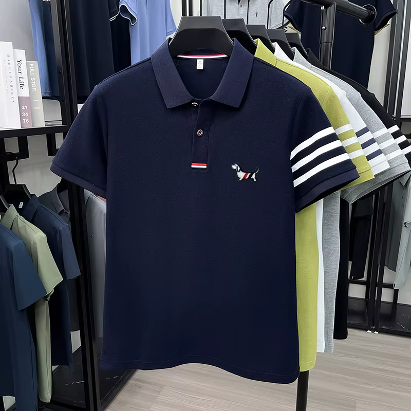 Polo de luxe pour homme à manches courtes de haute qualité