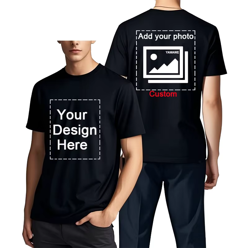 T-shirt col rond personnalisable pour hommes