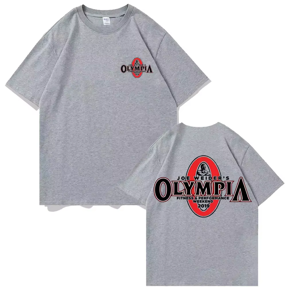 T-shirt à col rond avec motif inspiré de Fitness - Olympia