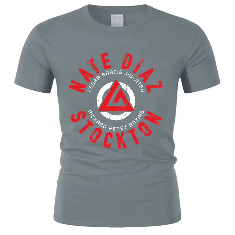 Hommes Nate Diaz t-shirts MMA Nate Sport Stockton frères combattant boxe couverture en coton Cool à manches courtes t-shirts T-Shirt