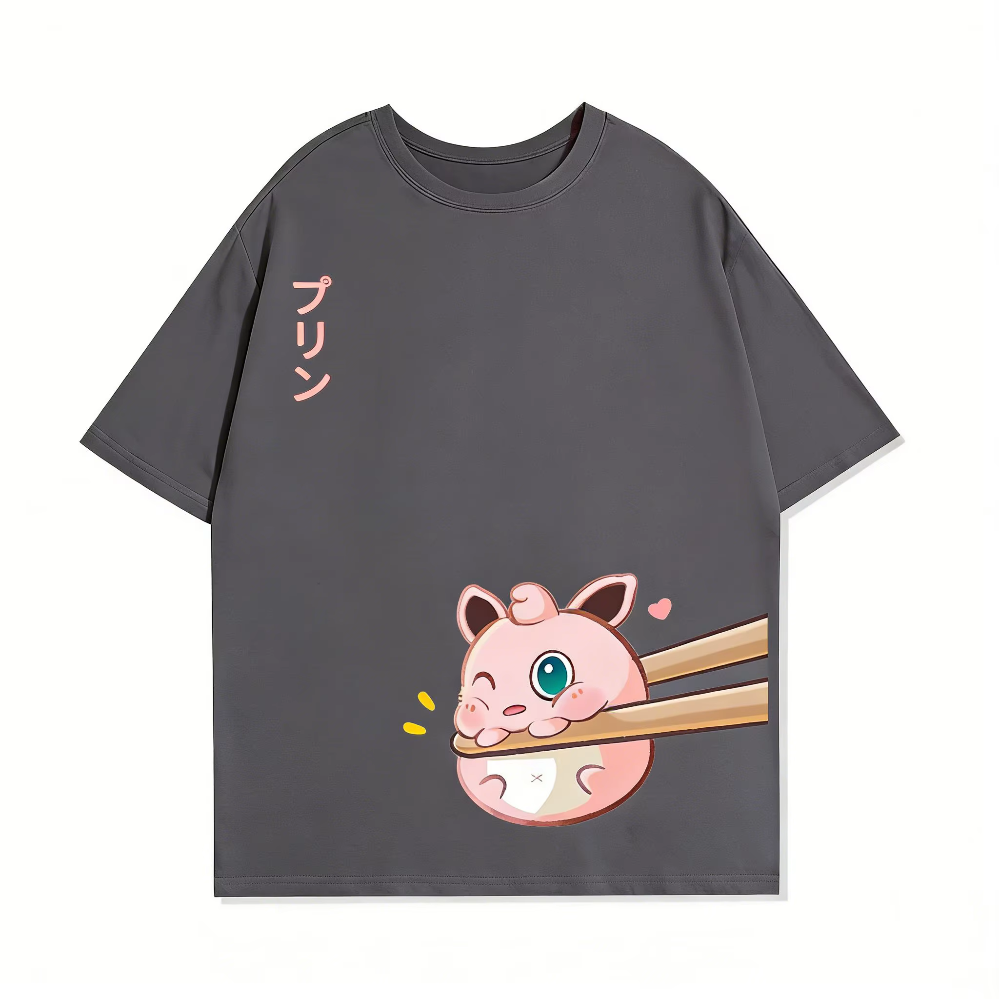 T-shirt imprimé graphique Anime Pokémon pour hommes et femmes