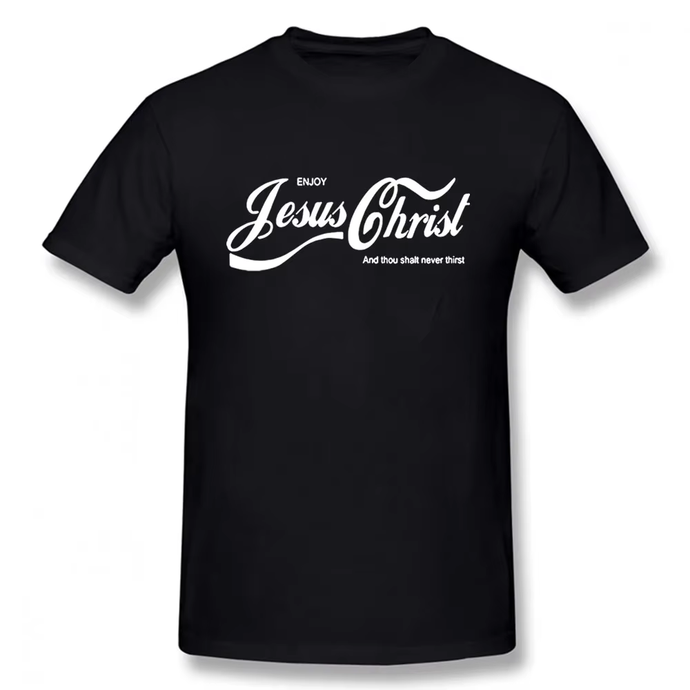 Profitez de jésus Christ le vrai roi chrétien drôle T-shirt foi prière graphique mode nouveau coton à manches courtes