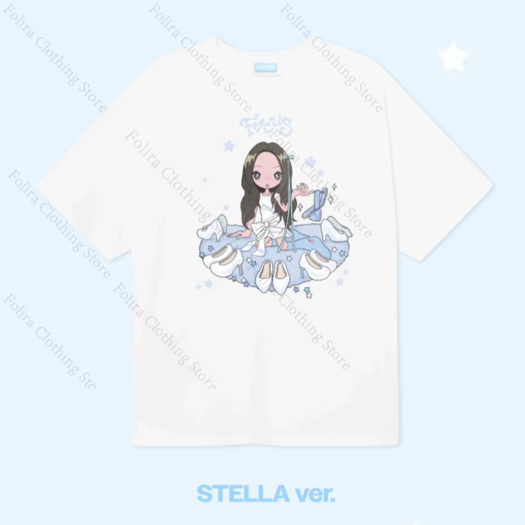 2025 Hearts2Hearts Album FOCUS série T-shirt imprimé