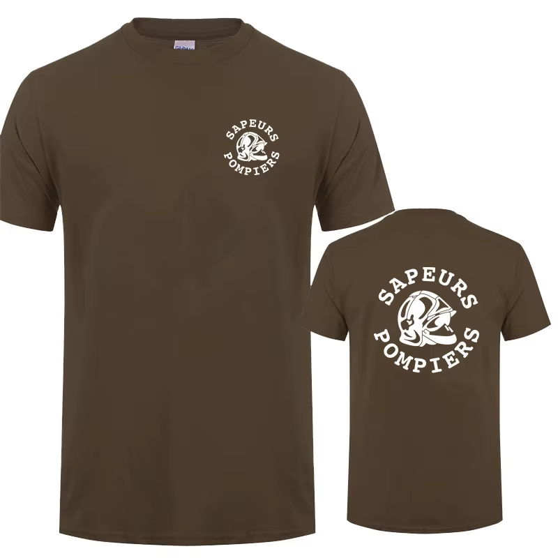 Sapeurs pompiers Paris T-shirt hommes France pompier service d'incendie