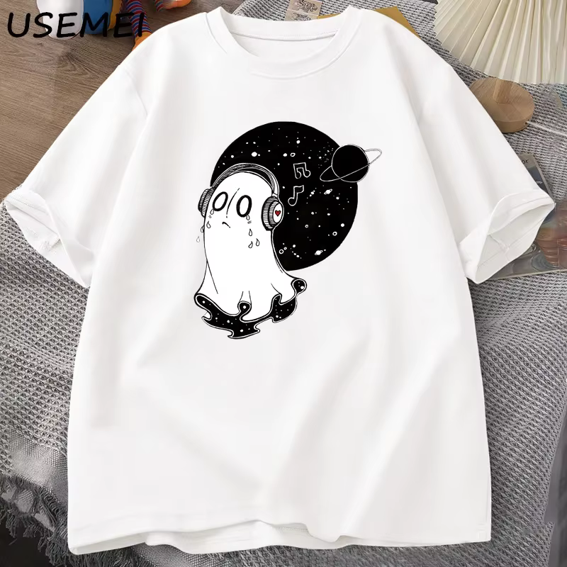 Napstablook Undertale T-shirt à manches courtes en coton pour hommes et femmes