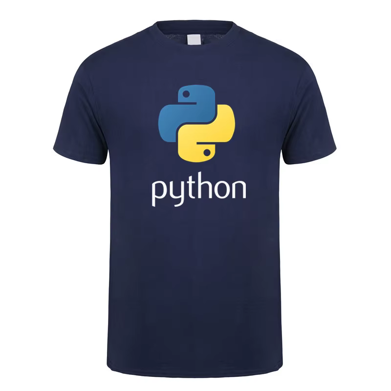 Langue de programmation informatique Python t-shirt hommes coton été à manches courtes programmeur de Code t-shirts