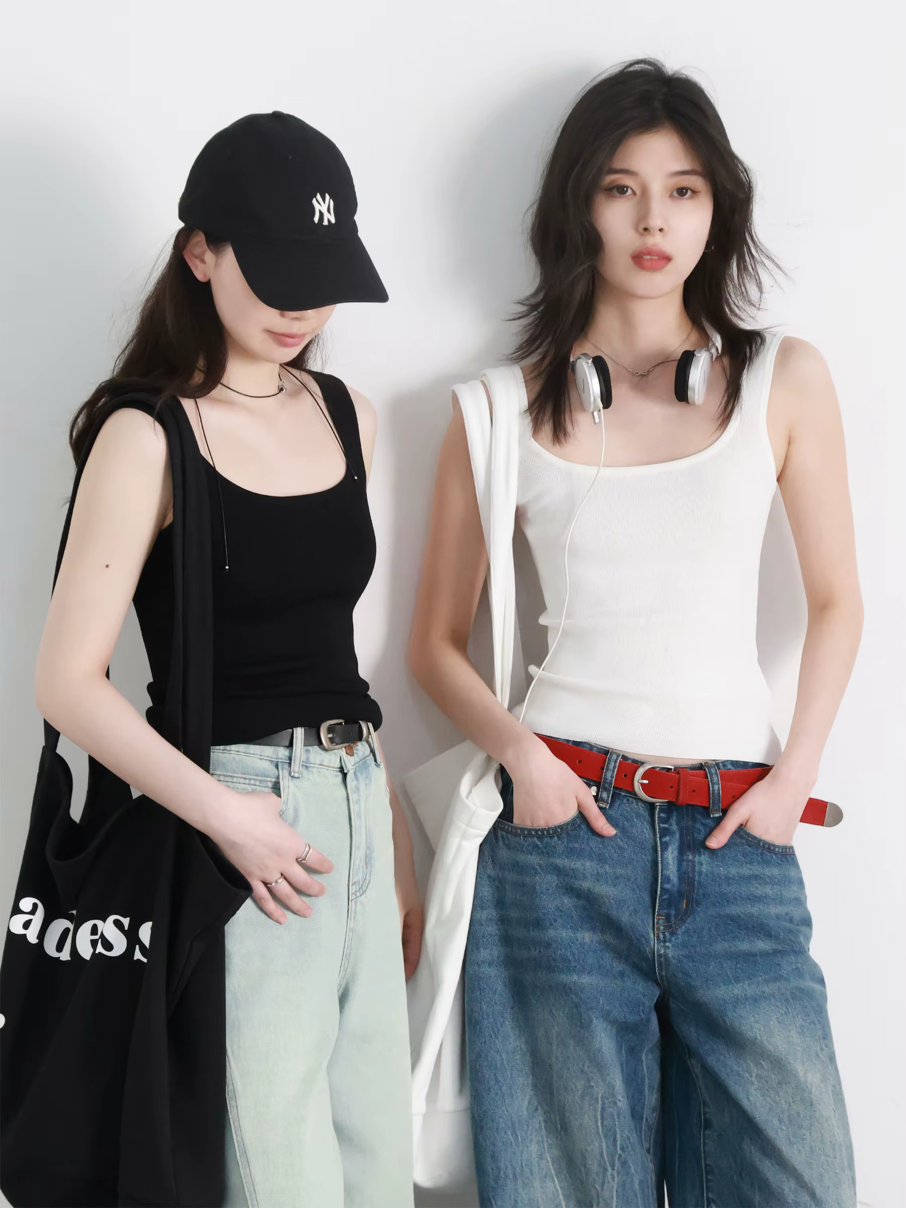 CHIC VEN femmes réservoirs solide ample décontracté nouveau col carré débardeur femme haut coupe ajustée pull Camis été 2025 vêtements