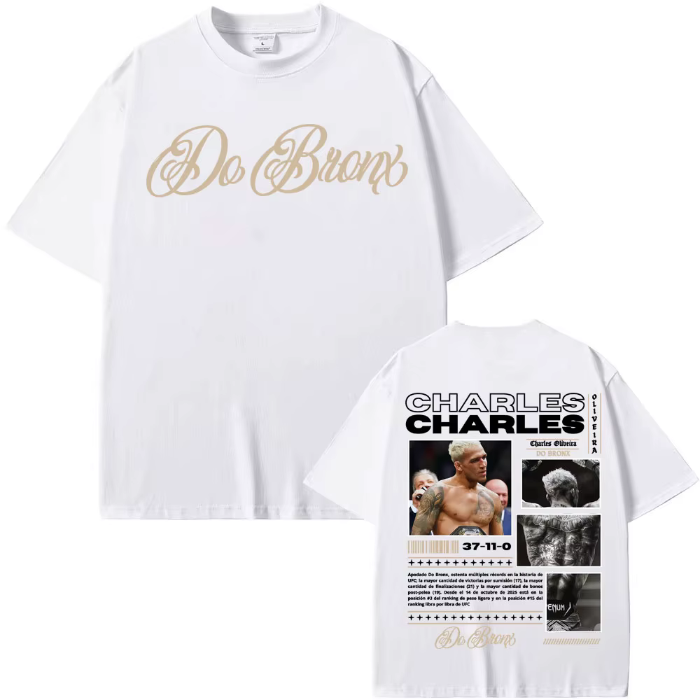 T-shirts imprimés Charles Oliveira Do Bronx pour hommes et femmes