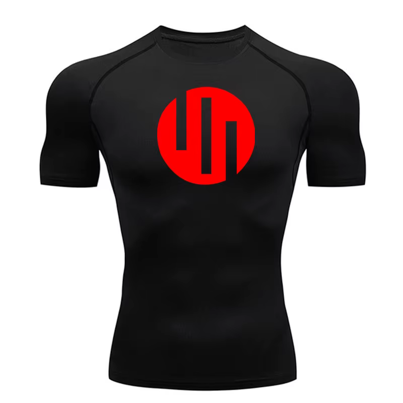 T-shirt de course à manches courtes blanc pour hommes