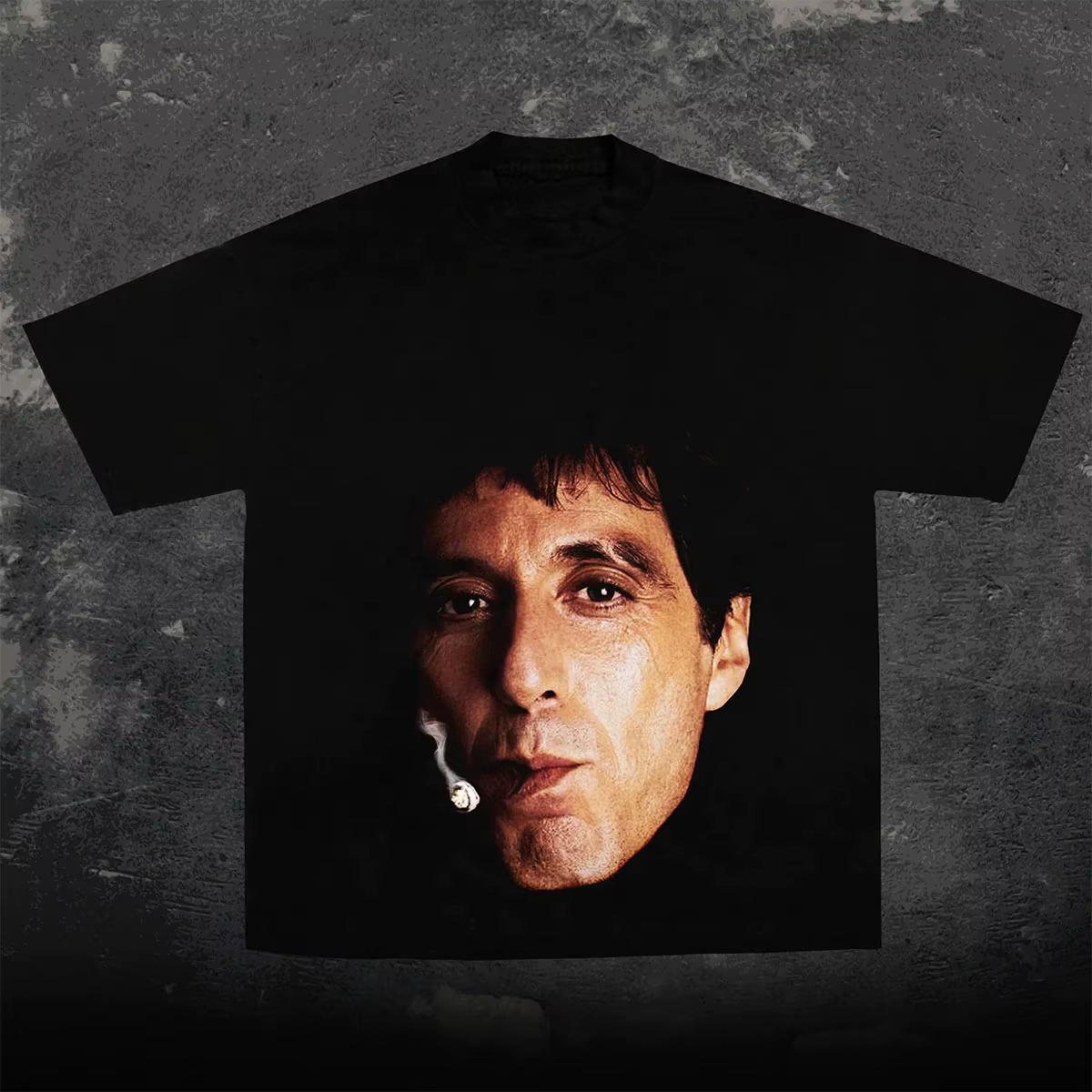 T-shirt décontracté d'été style hip-hop avec motif musical et visage de superstar de football classique