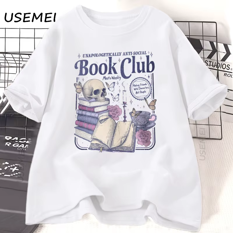 Anti livre Social Club T-Shirt casual lecteur d'amour