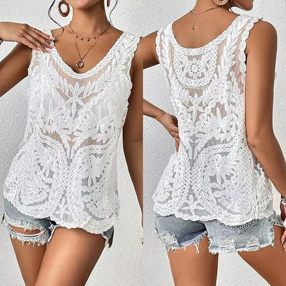 Nouveau tricot creux Crochet hauts évider respirant