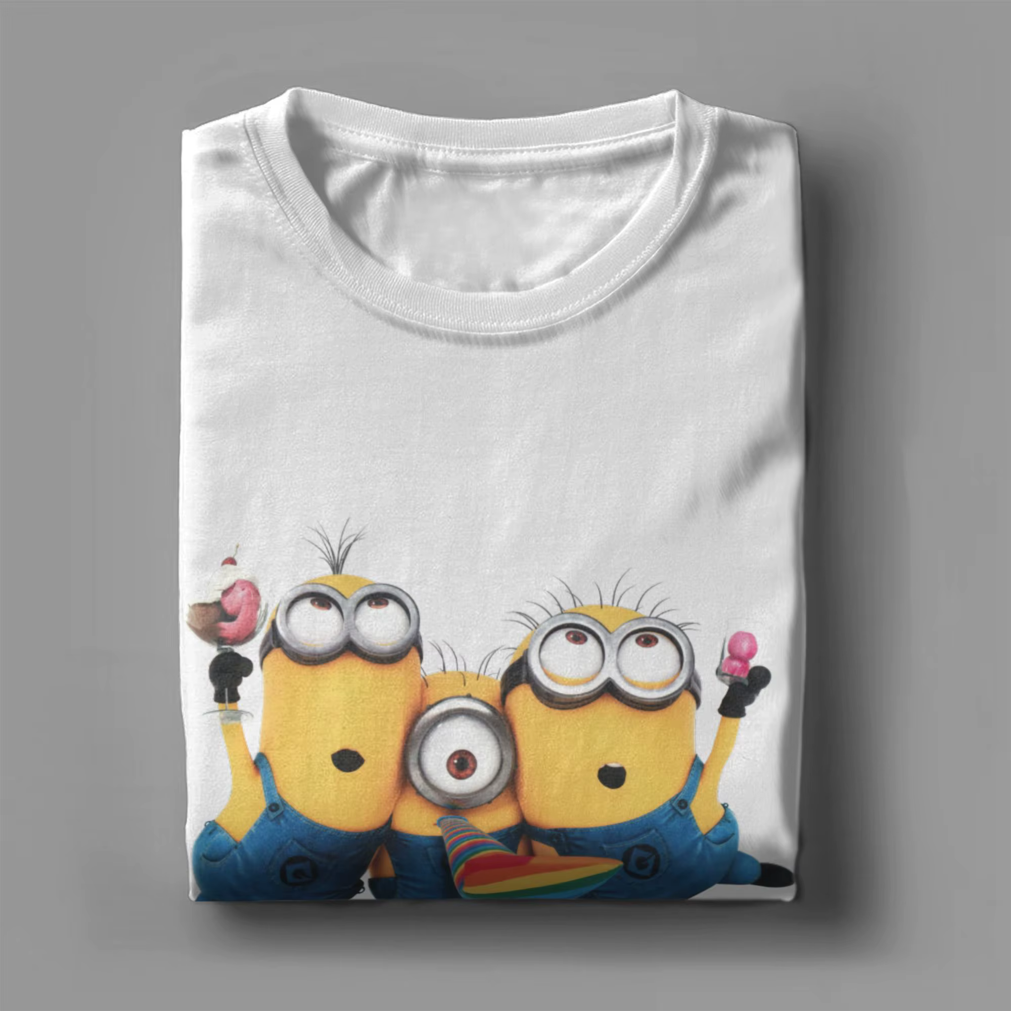 T-shirts pour hommes avec motif de dessins animés Minionsed