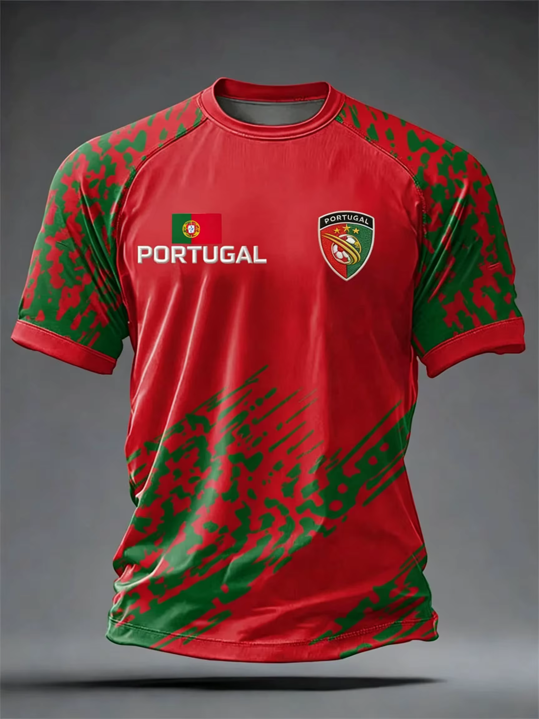 Maillots de football imprimés drapeau du Portugal, t-shirts pour hommes, t-shirts pour femmes, hauts pour garçons, t-shirts pour enfants, t-shirts parent-enfant, séchage rapide, manches courtes, t-shi