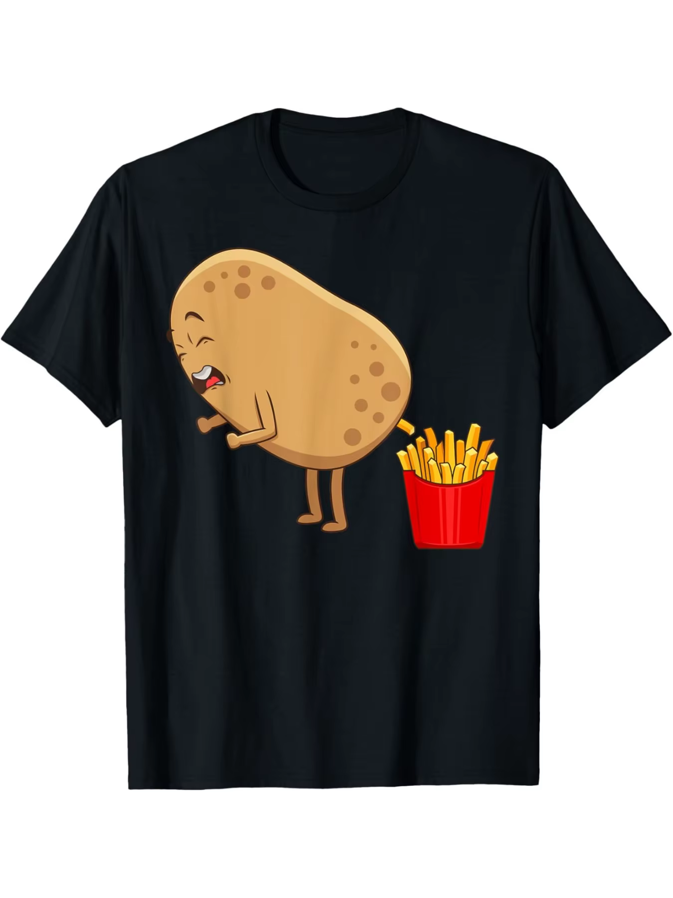 Design humoristique de t-shirt sur le thème des pommes de terre