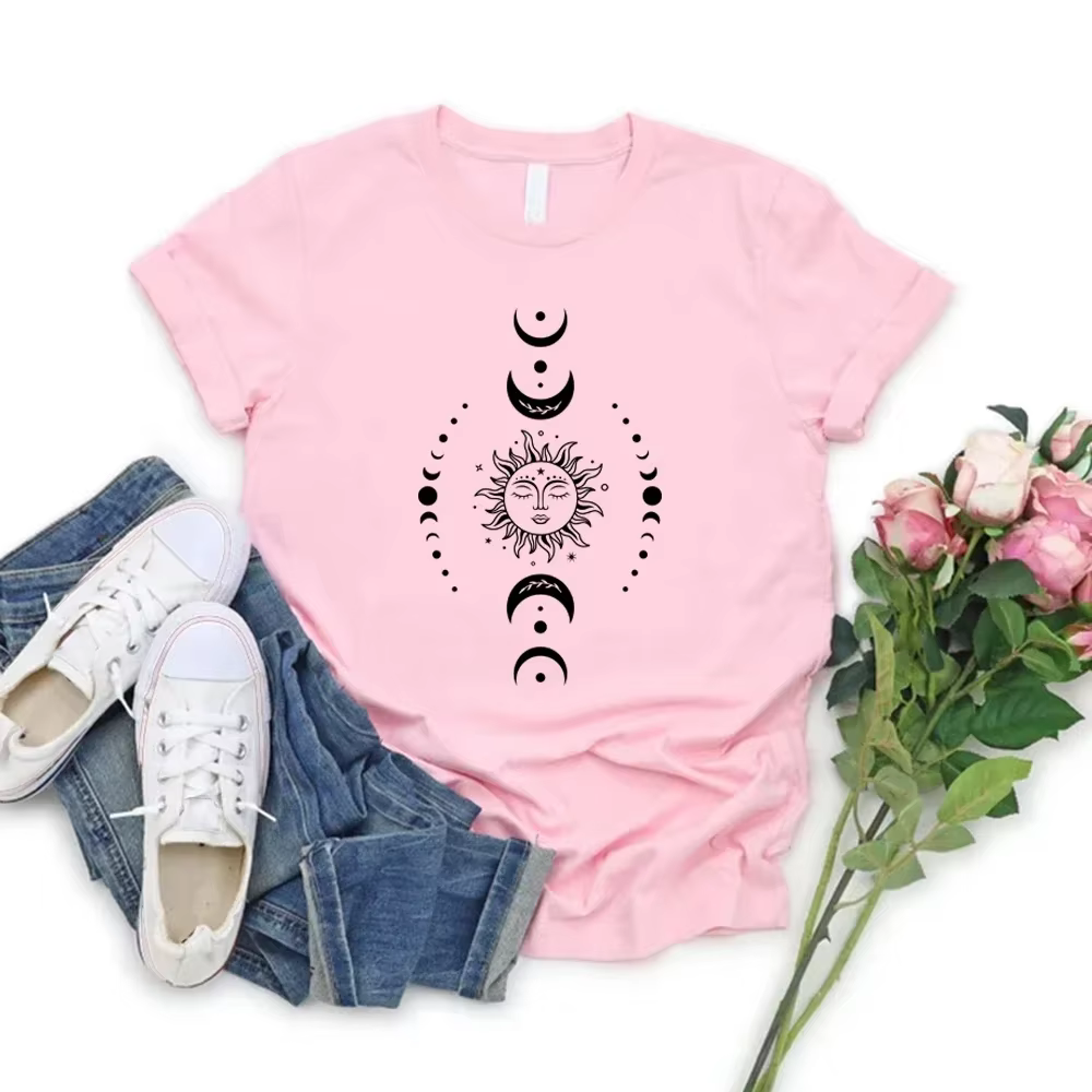 Soleil et lune étoiles T-Shirt céleste