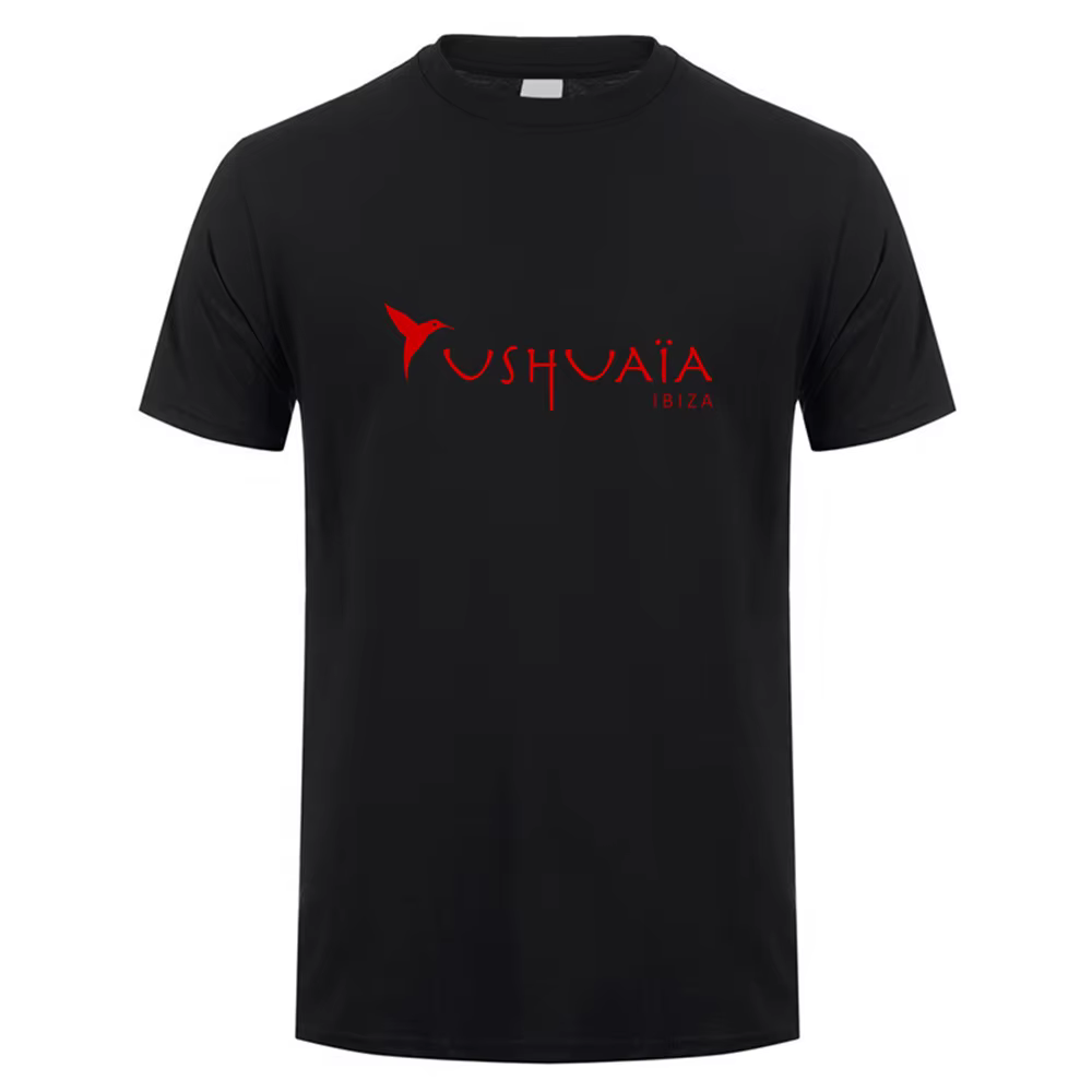 T-shirt Ushuaia Ibiza pour hommes été unisexe à manches courtes coton