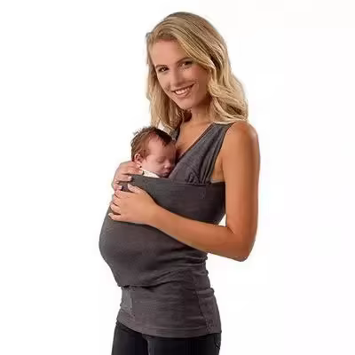 T-shirt décontracté style kangourou pour maman et moi