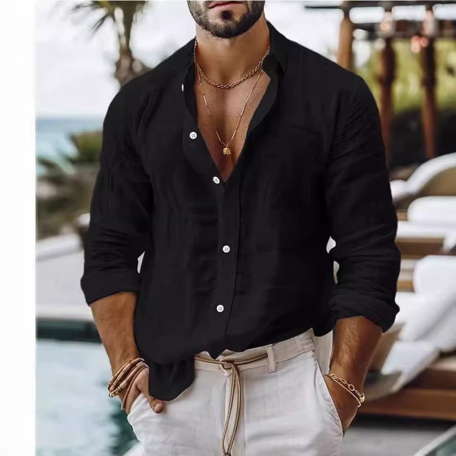 Chemise à manches longues pour hommes