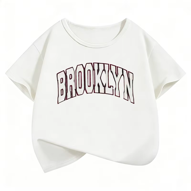 T-shirts à la mode imprimés avec des lettres Brooklyn