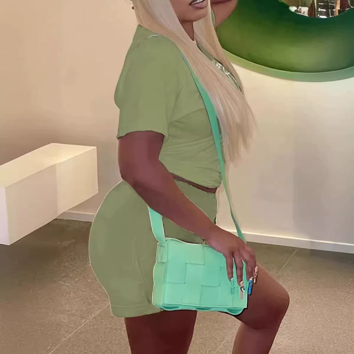 Ensemble assressentide short court à manches courtes pour femmes, survêtements d'entraînement de fitness College, tenue d'été décontractée, 2025, 2 pièces