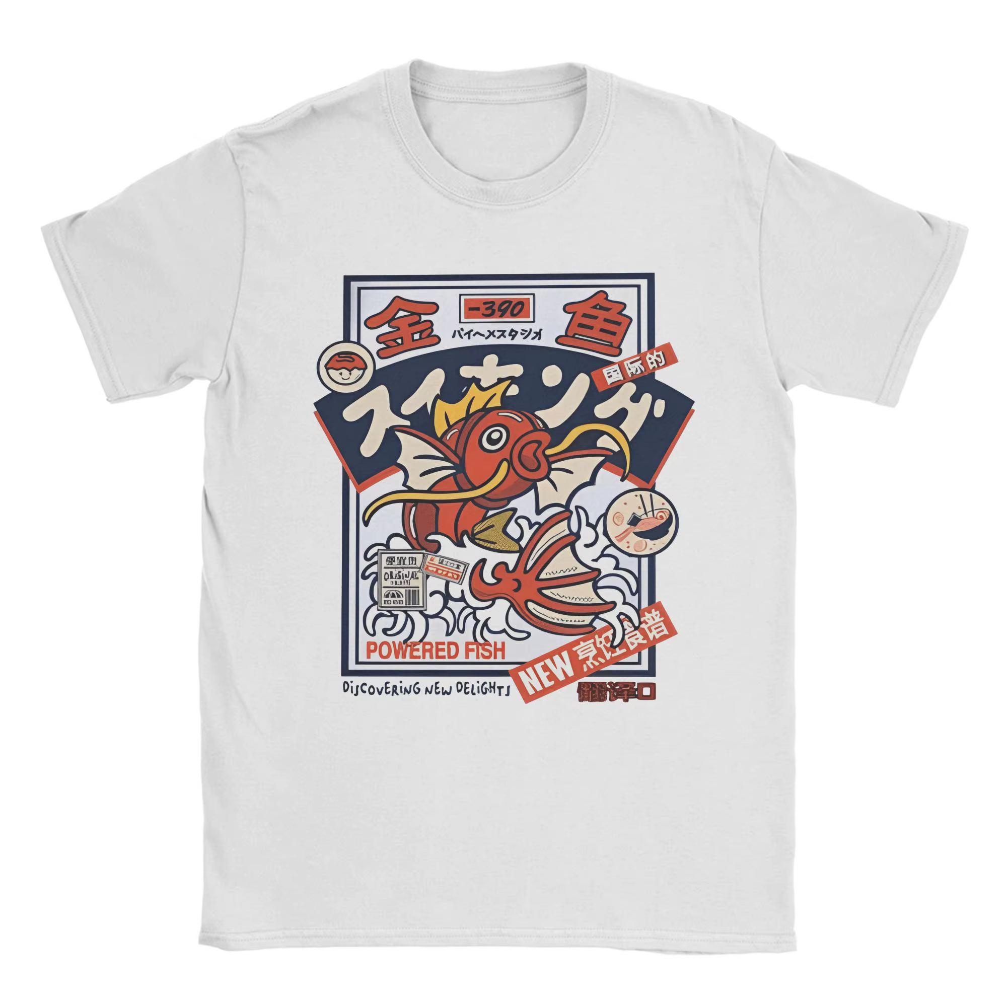 T-Shirt en coton Koi rouge pour adultes plage Style japonais Streetwear t-shirts col rond t-shirts populaires surdimensionnés hauts bon marché