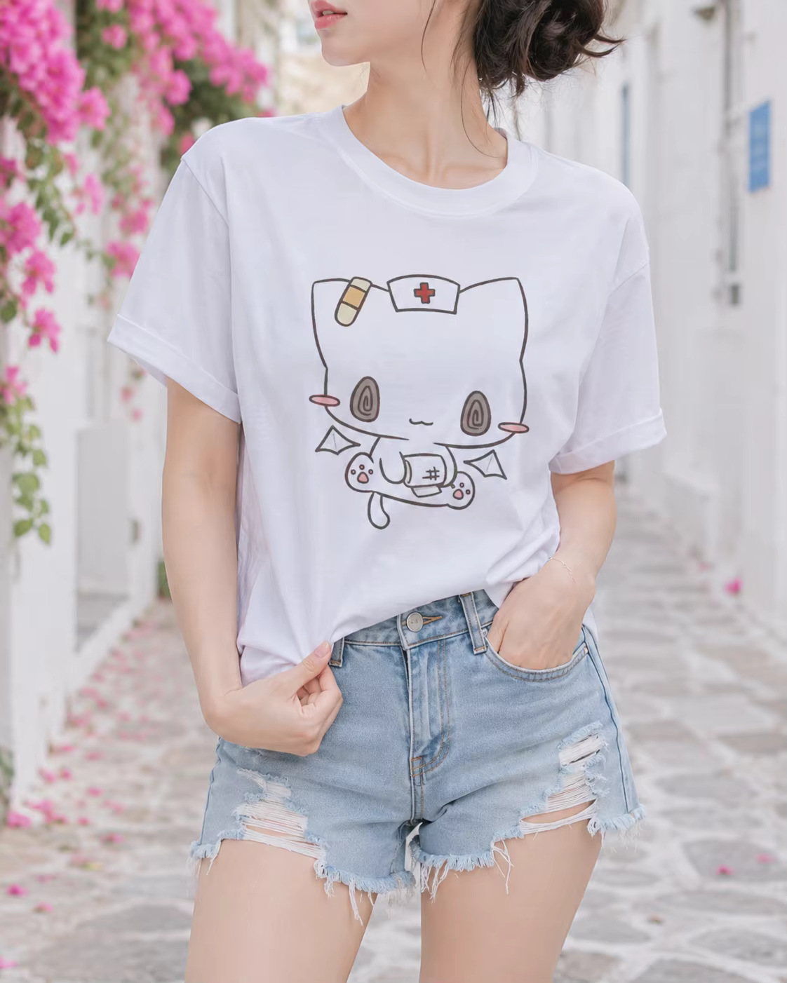 T-shirts pour femmes, imprimés de dessins animés