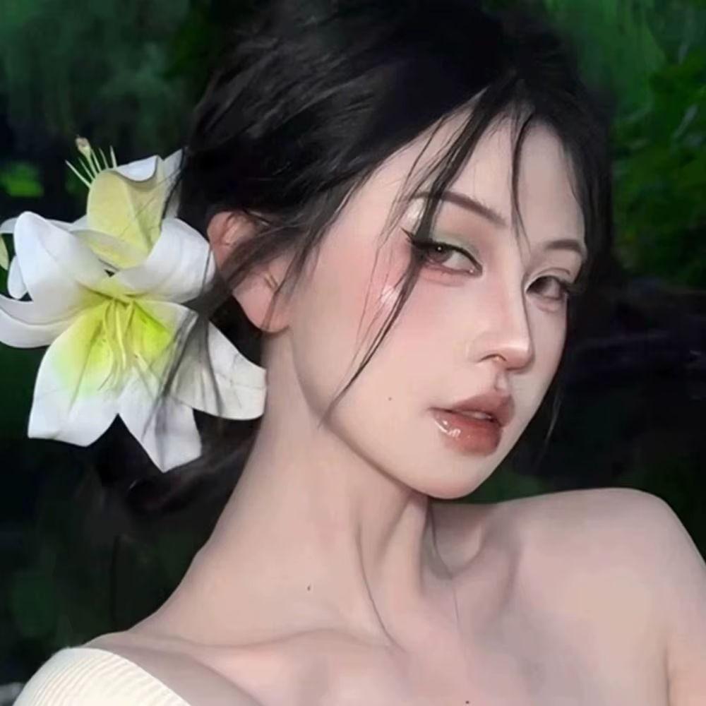 Pince à cheveux grande fleur