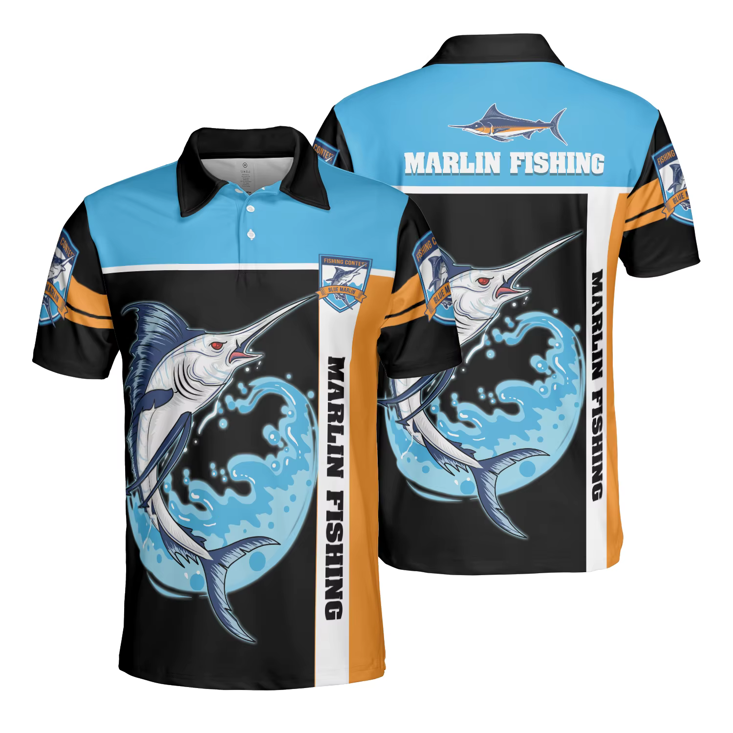 Nouveau T-shirt Polo de Pêche à la Carpe Personnalisé pour Hommes