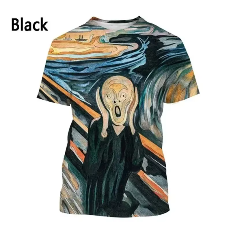 T-shirt graphique imprimé 3D pour hommes