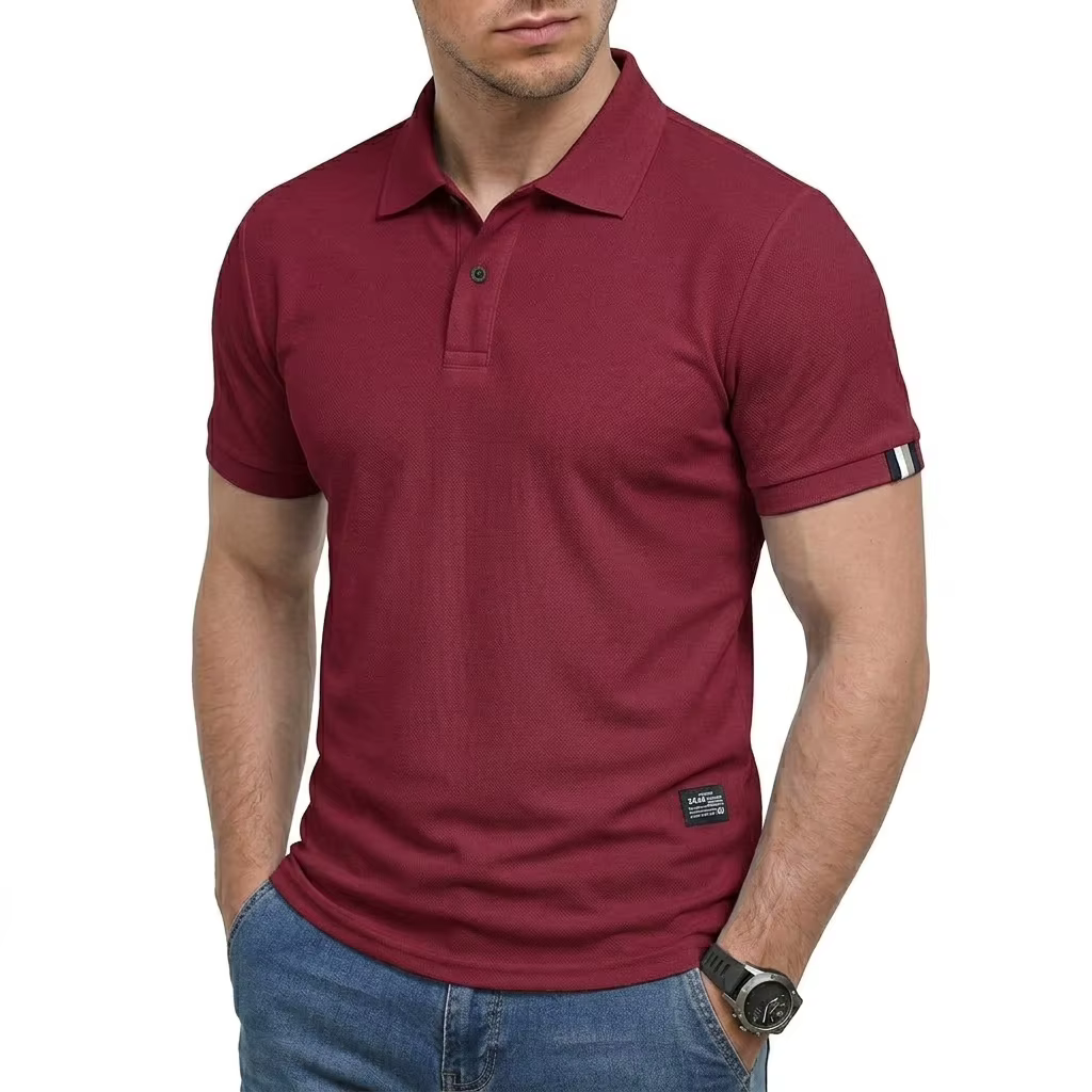 Chemises polo à manches courtes pour hommes